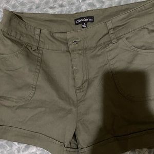 Olive green shorts
